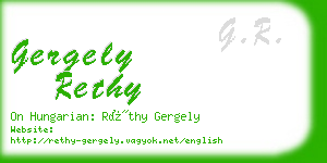 gergely rethy business card